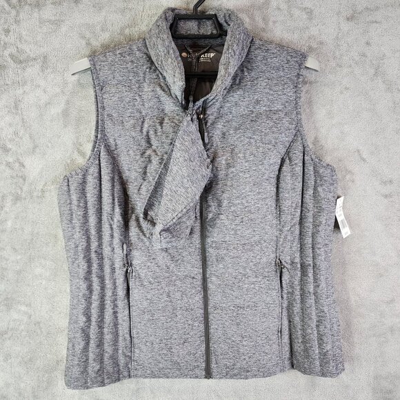 Mens Grey HeatKeep Puffy Down Winter Jacket Vest Sleeveless Lightweight Size XL - Picture 1 of 10
